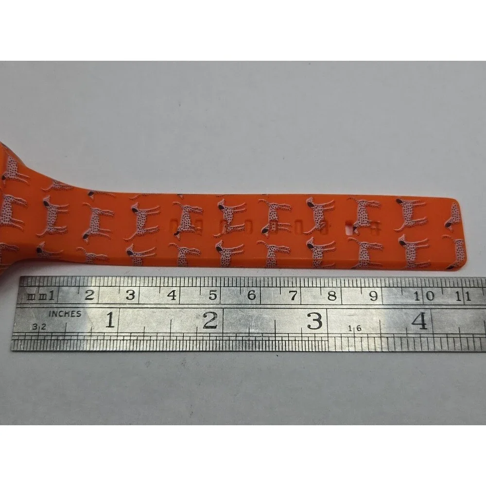 Flex Animal Rescue 2 Dog Dayz Orange Dalmatian Silicone Quartz Watch New Battery